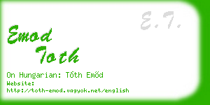 emod toth business card